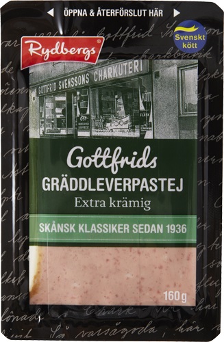 <p><strong>Pastej/sylta<br />
</strong></p>
<p>Svensk Mästare: Foodmark Sweden<br />
Produkt: Gottfrids Gräddleverpastej</p>
